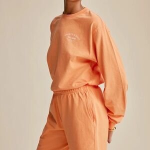 NWT Sporty & Rich Wellness Studio Long Sleeve in Tangerine, size: L